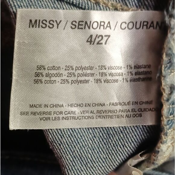 581025... Vintage America Crop Jeans Size 4/27 - Picture 6 of 6